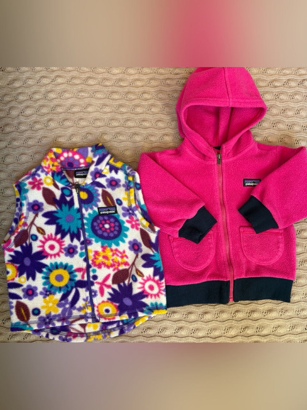 Patagonia  12M-18M Fleece Bundle Vest + Hoodie